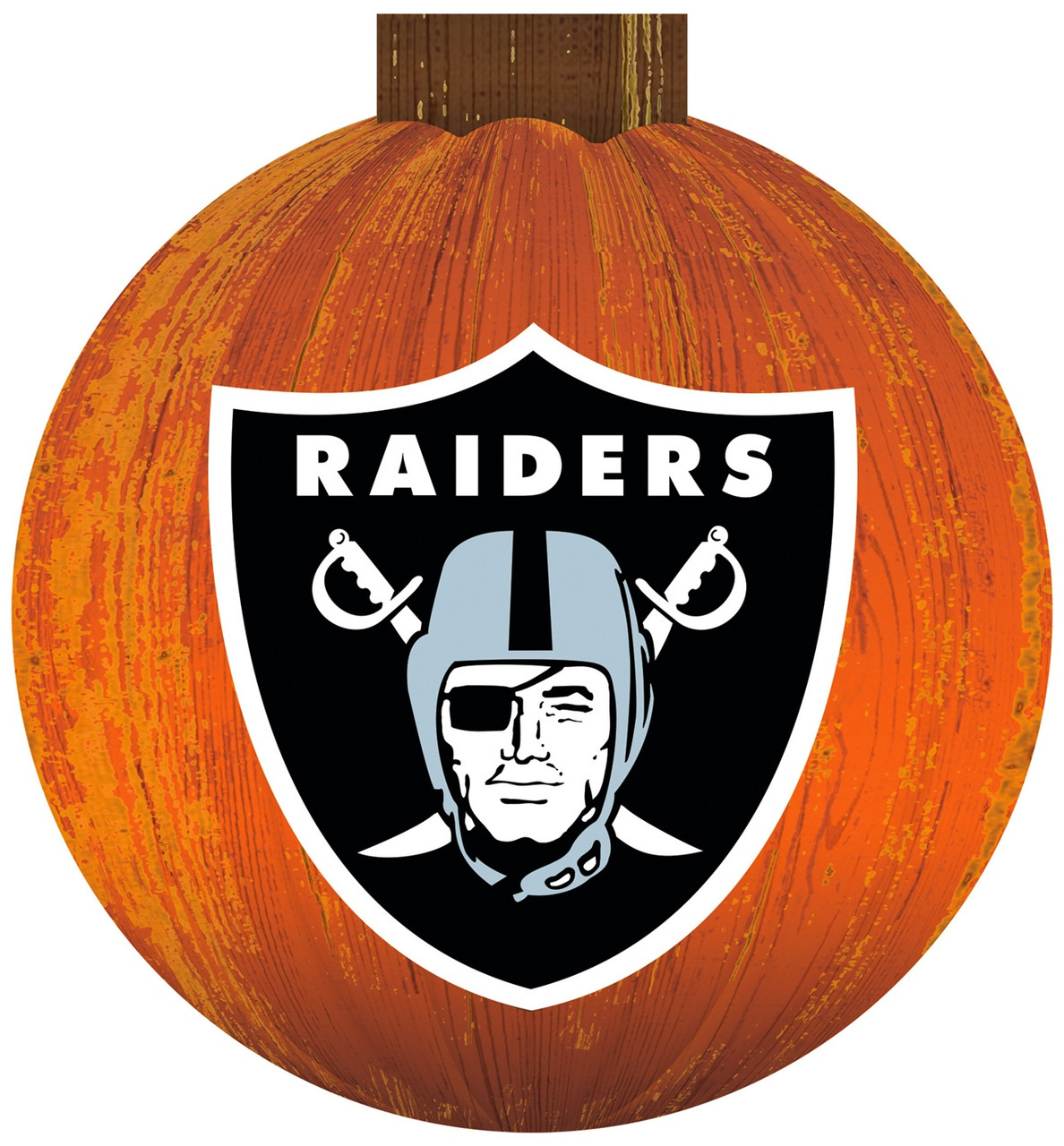 Fan Creations NFL Halloween Distressed Team Logo Pumpkin Sign Oakland Raiders