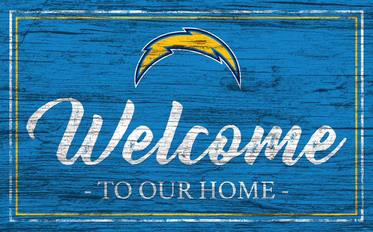 Los Angeles Chargers Team Color Welcome Sign - Sports Unlimited