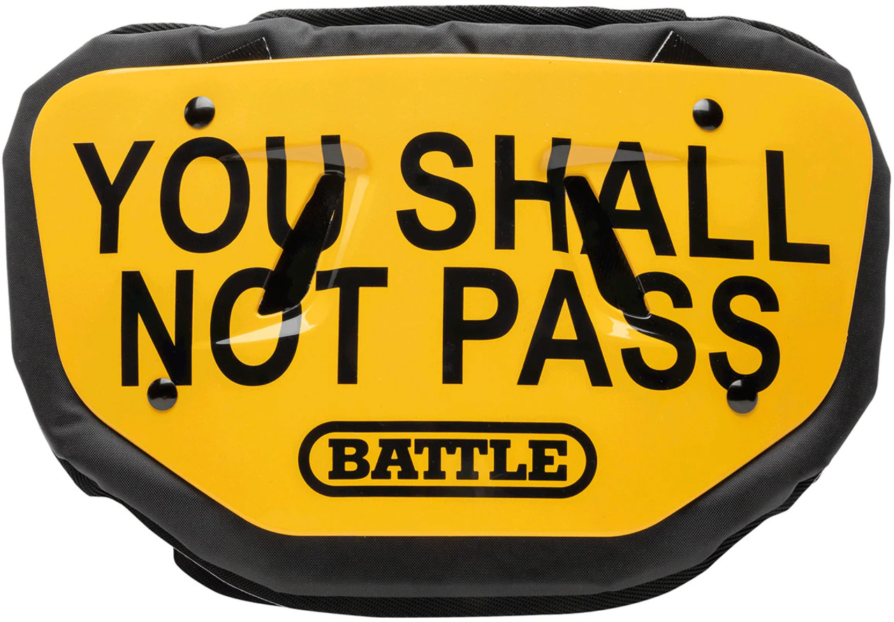 Battle Sports You Shall Not Pass Adult Chrome Football Back Plate