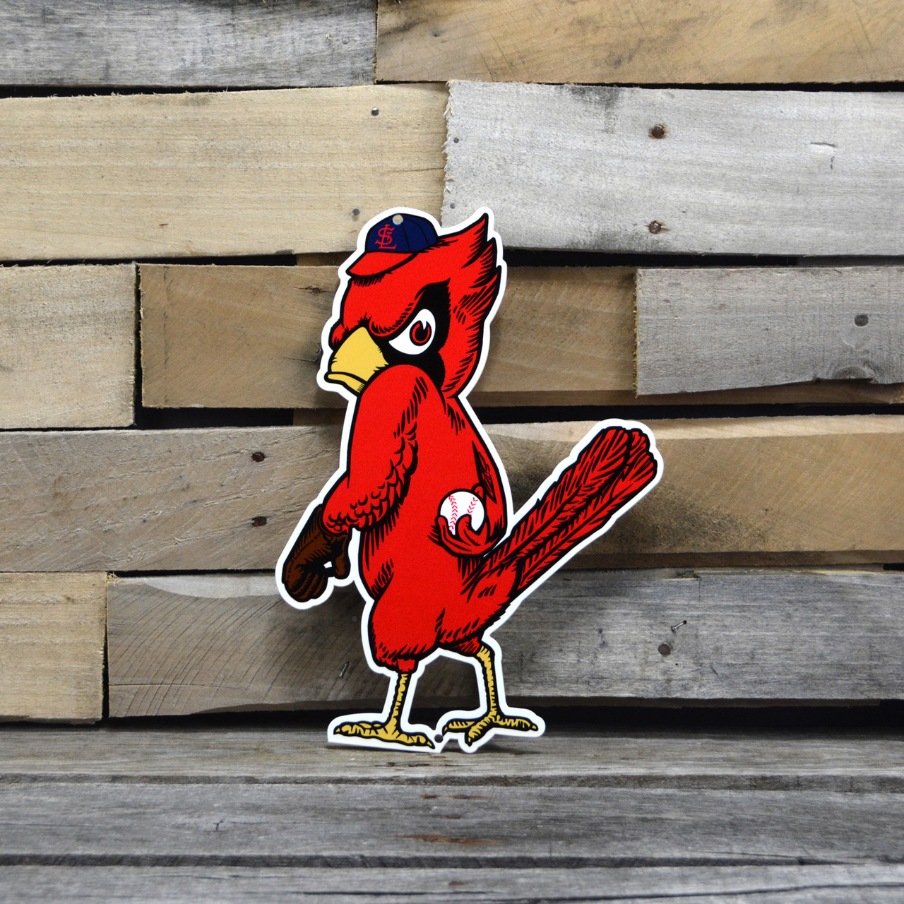 St. Louis Cardinals Fredbird 12 Steel Sign