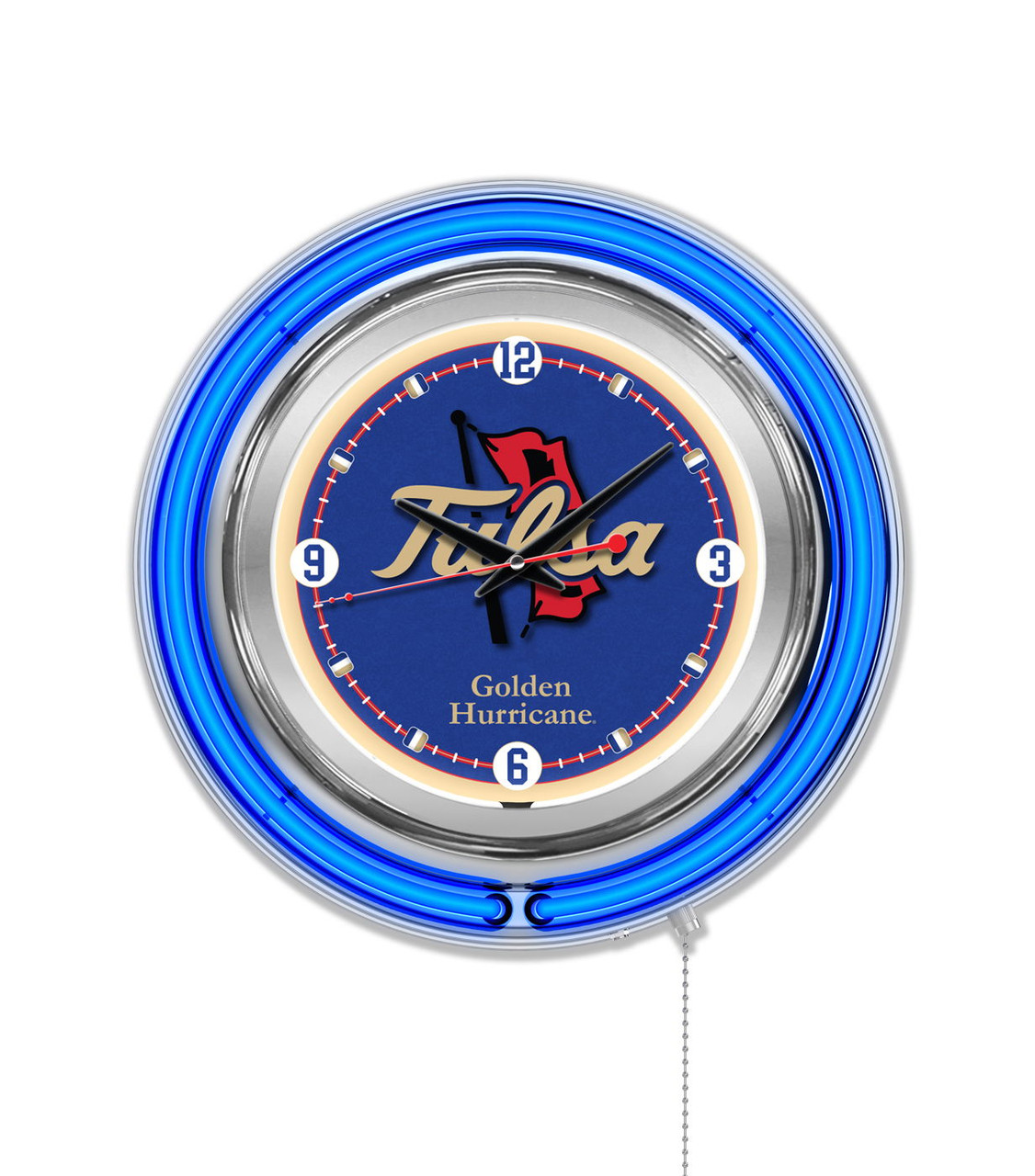 Tulsa Golden Hurricane Neon Clock - Sports Unlimited
