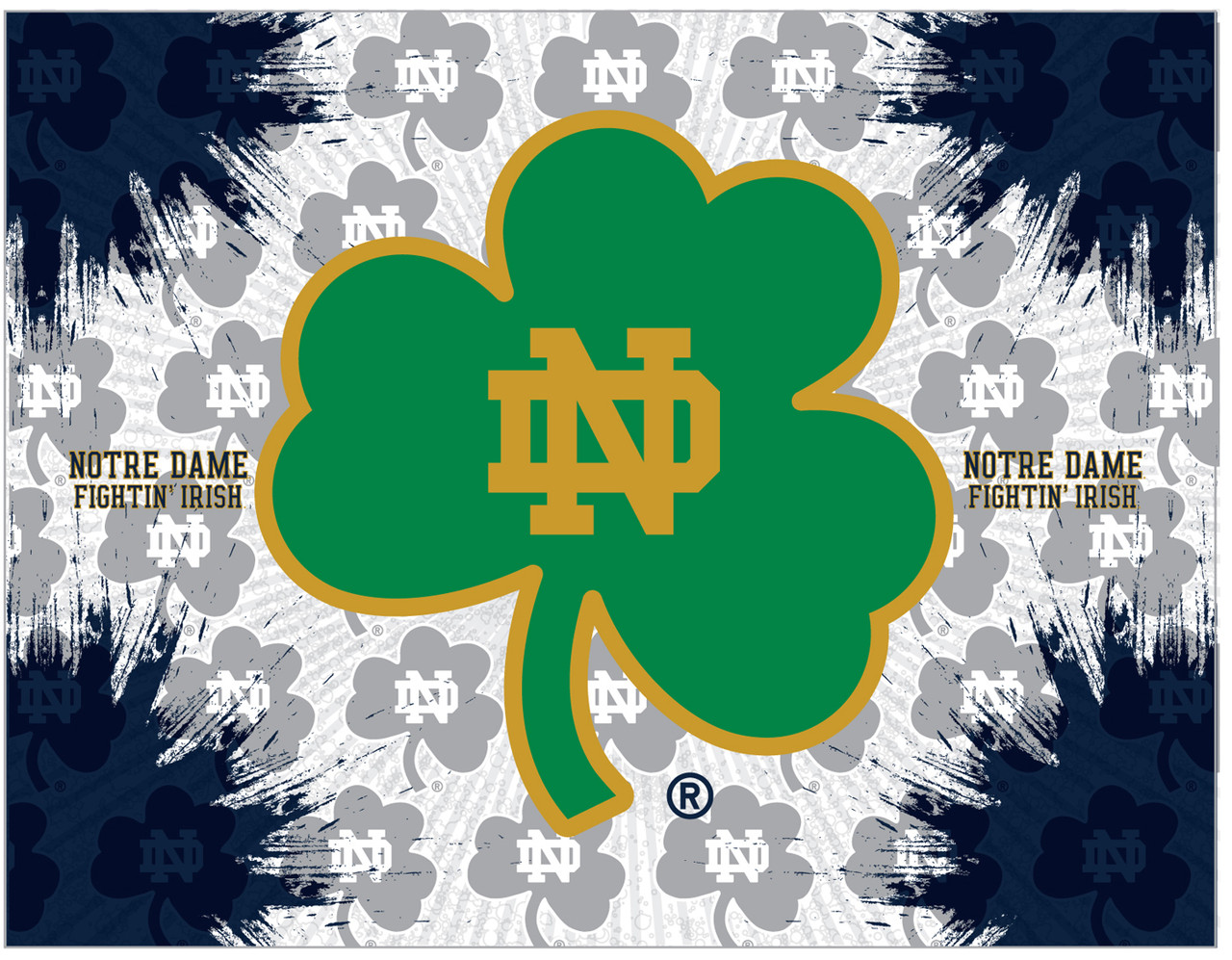 Notre Dame Fighting Irish Holland Shamrock Logo Canvas Print