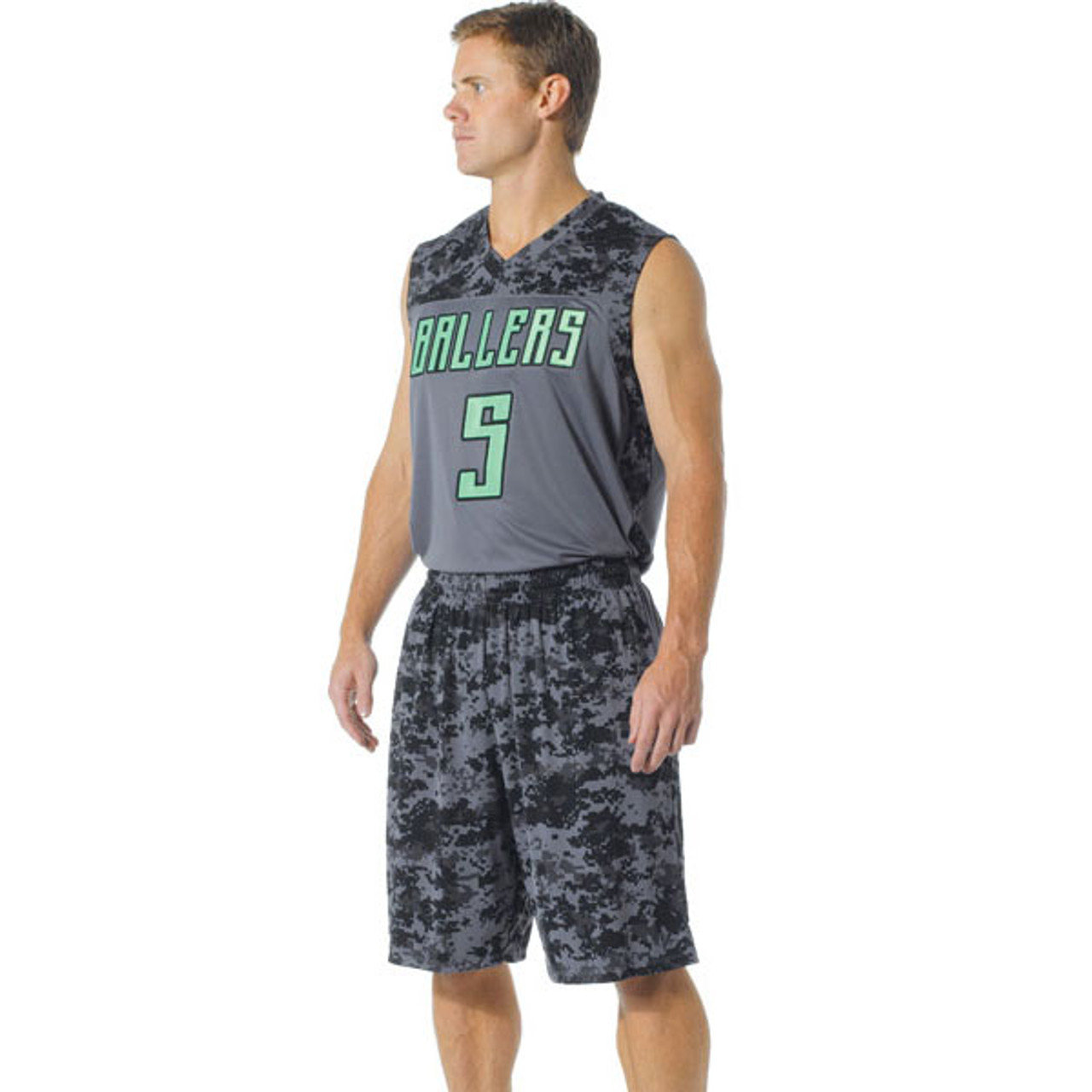Adult Camo Sport Basketball Shooting Shirt - All Sports Uniforms