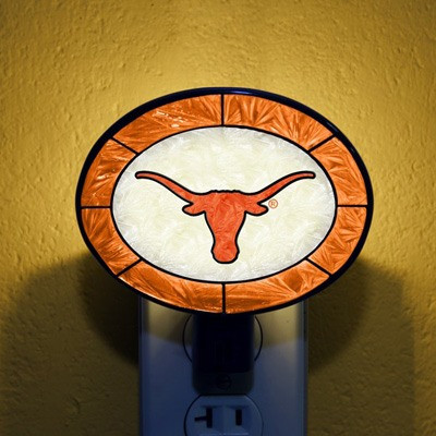 Texas Longhorns NCAA Stained Glass Night Light - Sports Unlimited