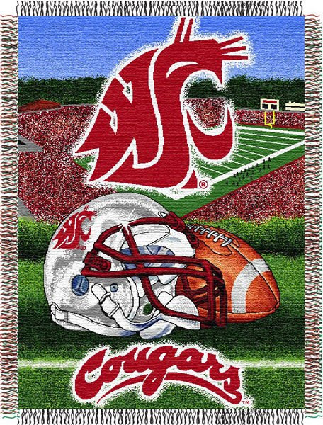 Northwest Washington State Cougars NCAA Tapestry Throw Blanket