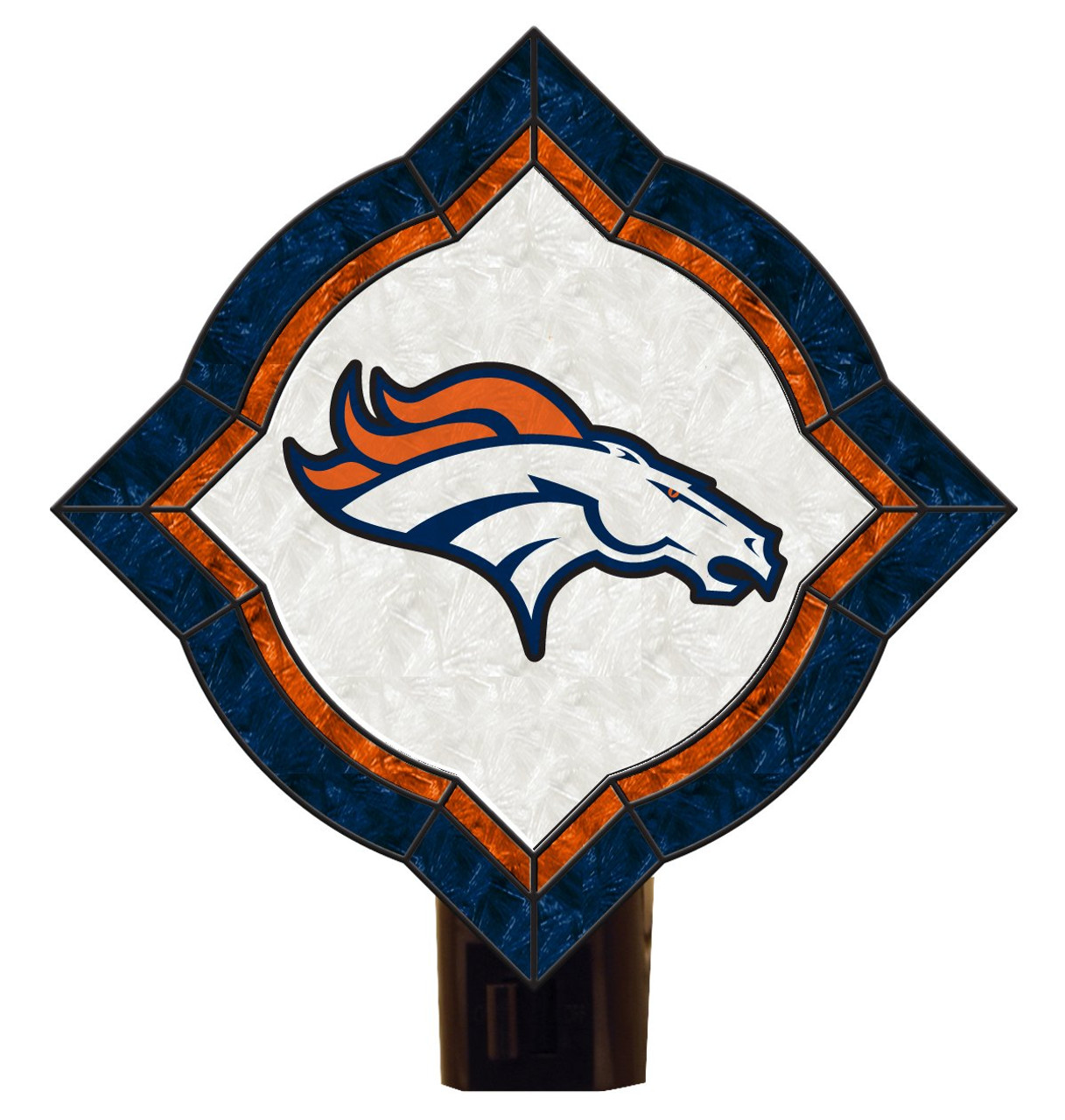 Denver Broncos Vintage Art Glass Night Light - Sports Unlimited