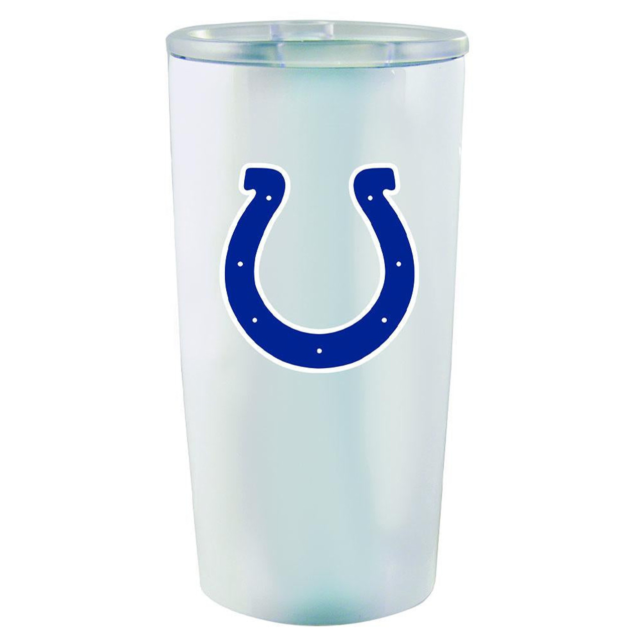 Logo Brands Indianapolis Colts 20-fl oz Stainless Steel White Cup