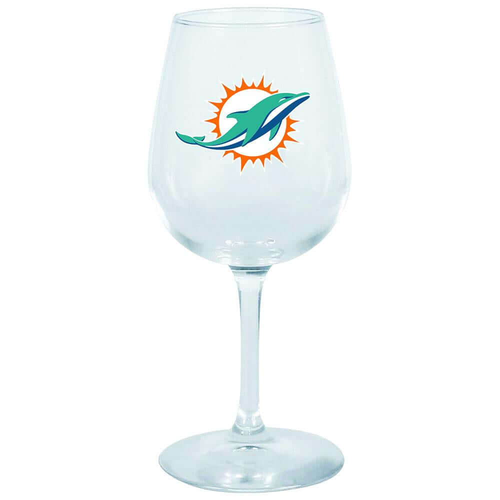 12.75oz Stem Dec Wine Glass | Miami Dolphins