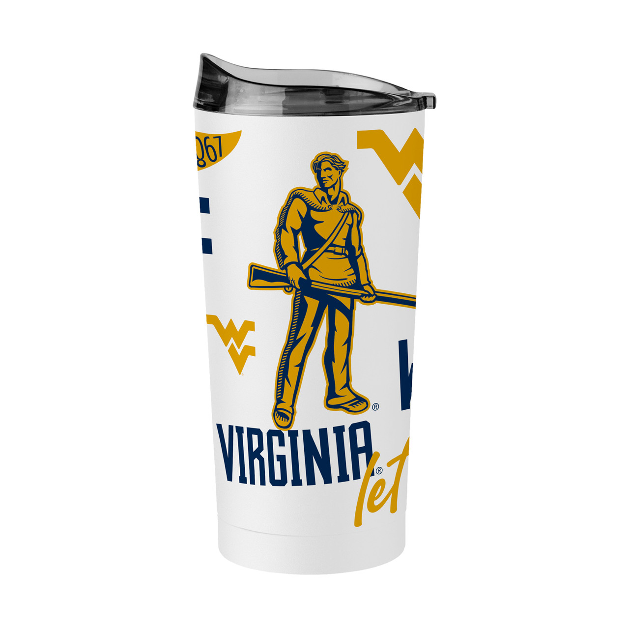 WVU, West Virginia Yeti Powder Coated 20oz Tumbler