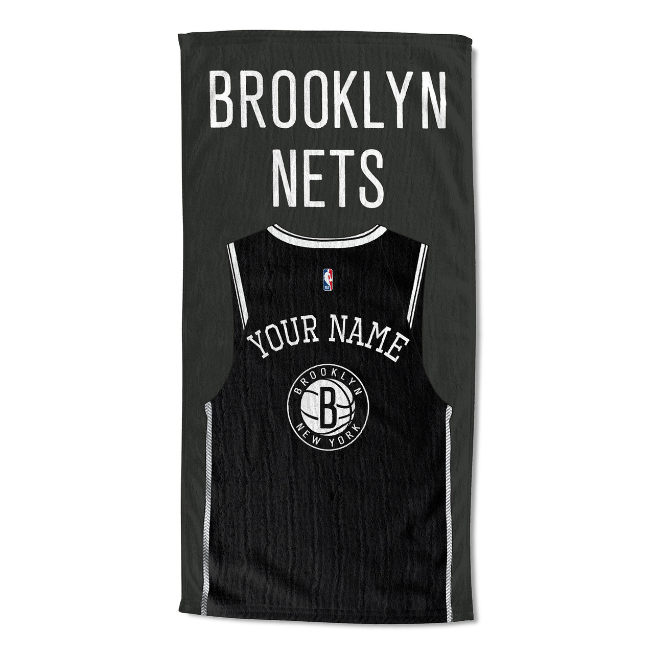 Brooklyn Nets Personalized Jersey Beach Towel
