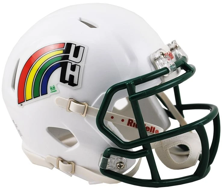 Hawaii Warriors Retro Rainbow Speed Mini Helmet