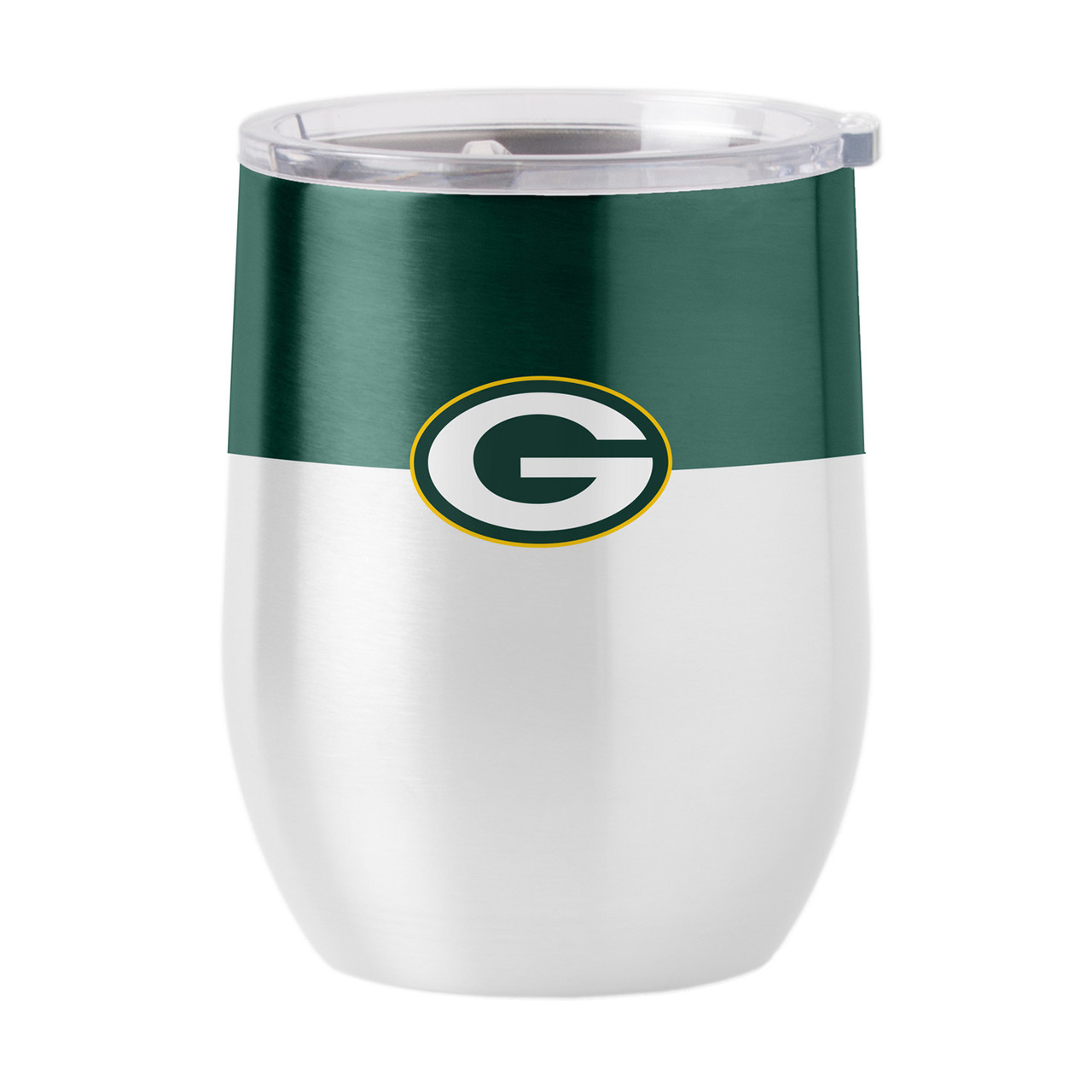 Green Bay Packers 16oz. Colorblock Stainless Steel Curved Tumbler