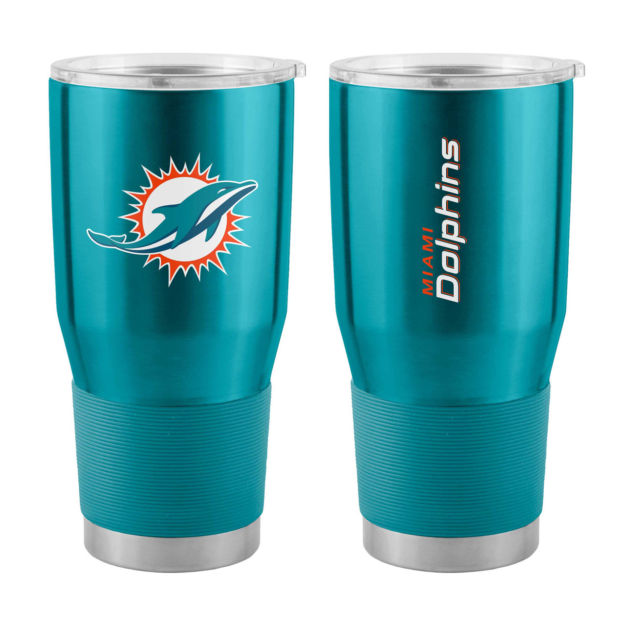 NFL Miami Dolphin Cruiser Insulated Tumbler Set with Flip Lid and Straw -  30oz