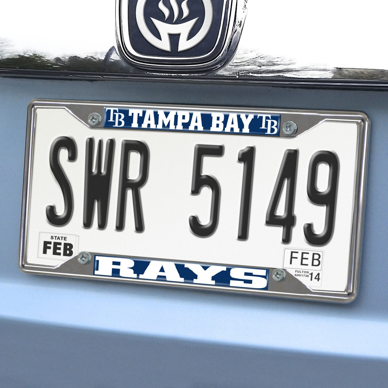 Tampa Bay Rays Chrome Color Hitch Cover