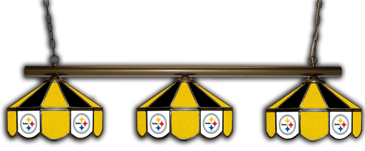 Pittsburgh Steelers 3 Shade Pool Table Light Sports Unlimited