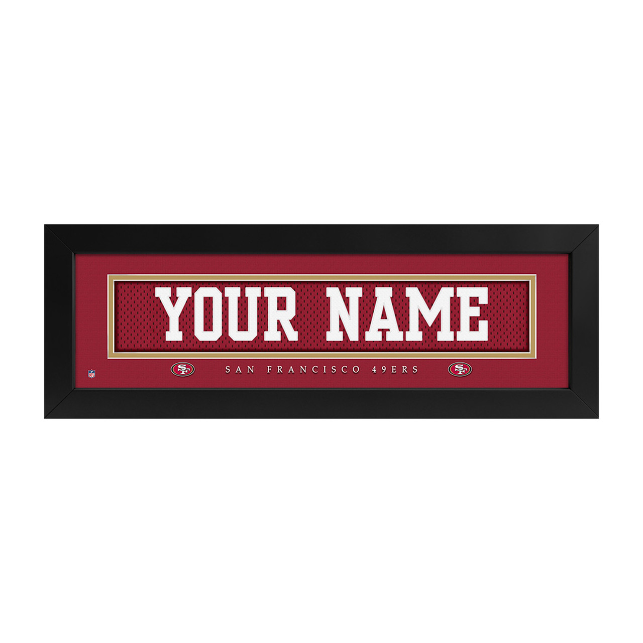 Custom 49ers Nameplate - Custom nameplate, ready to sew