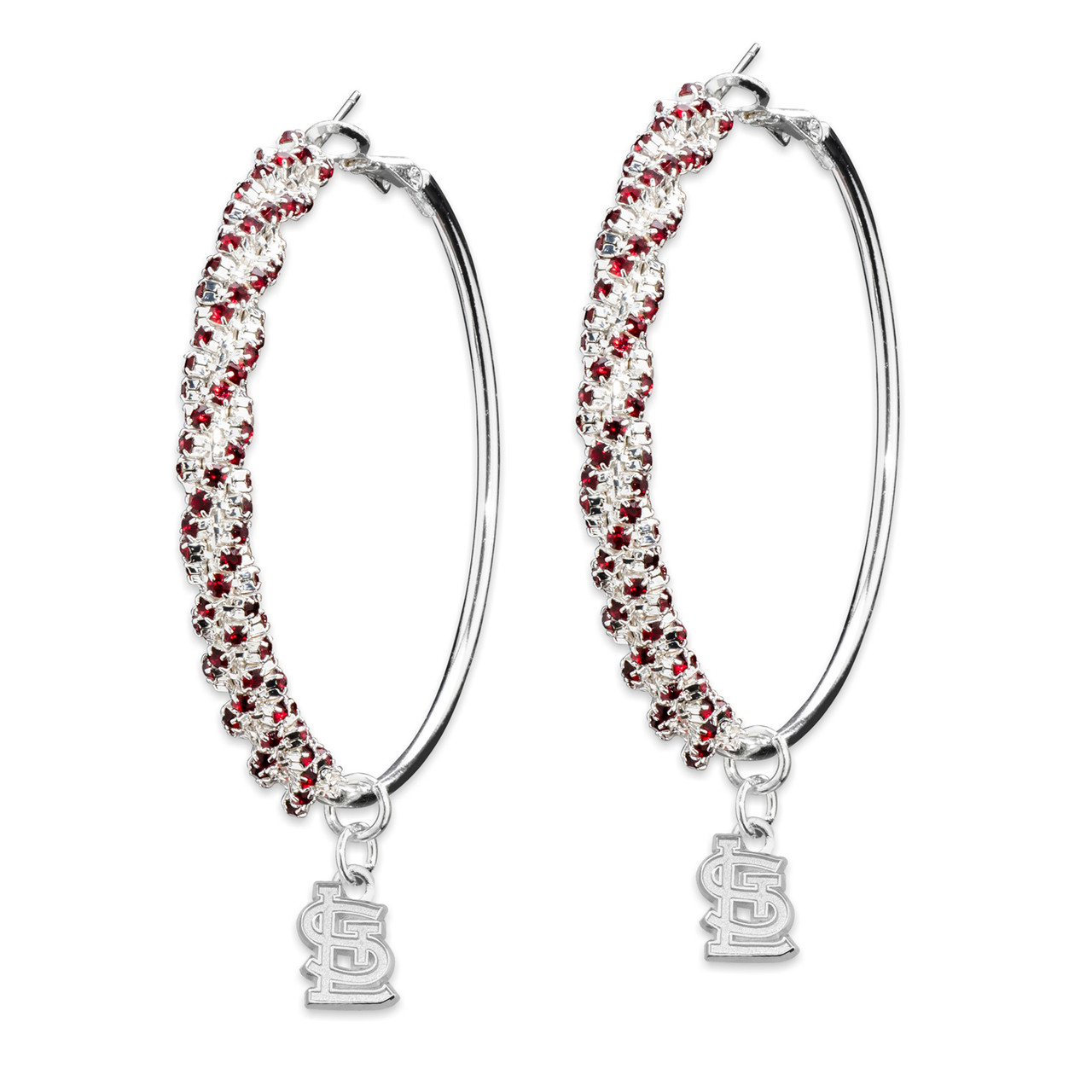 St. Louis Cardinals Amped Logo Crystal Earrings - Sports Unlimited
