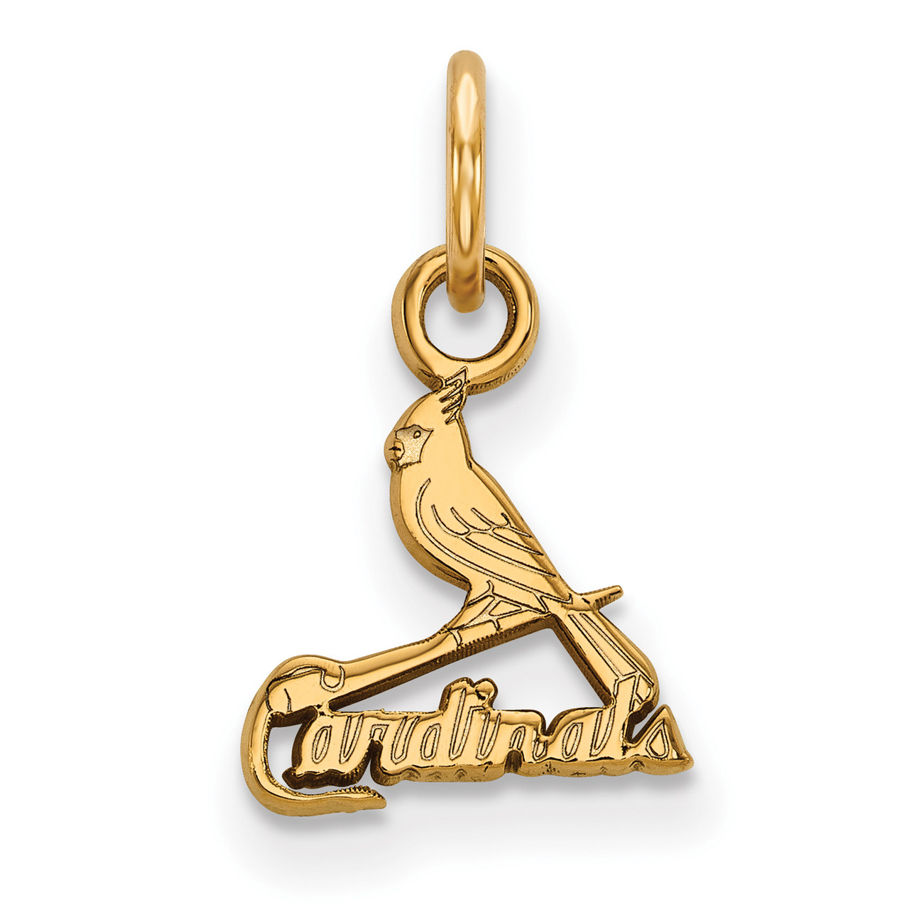 St. Louis Cardinals MLB Sterling Silver Gold Plated Extra Small