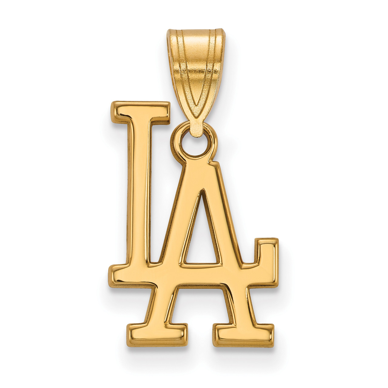 Los Angeles Dodgers Sterling Silver Gold Plated Medium Pendant