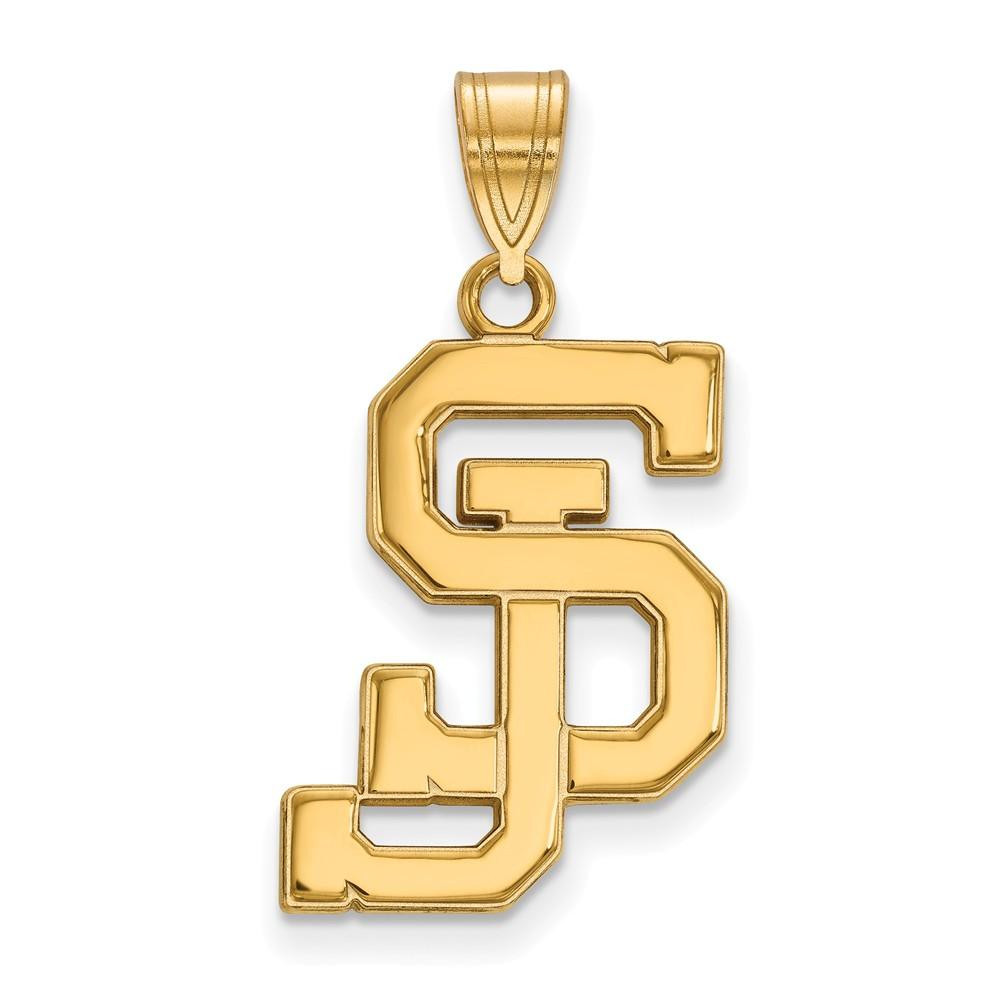 San Jose State Spartans Sterling Silver Gold Plated Large  Sterling Silver San Jose State Large Pendant main image 0