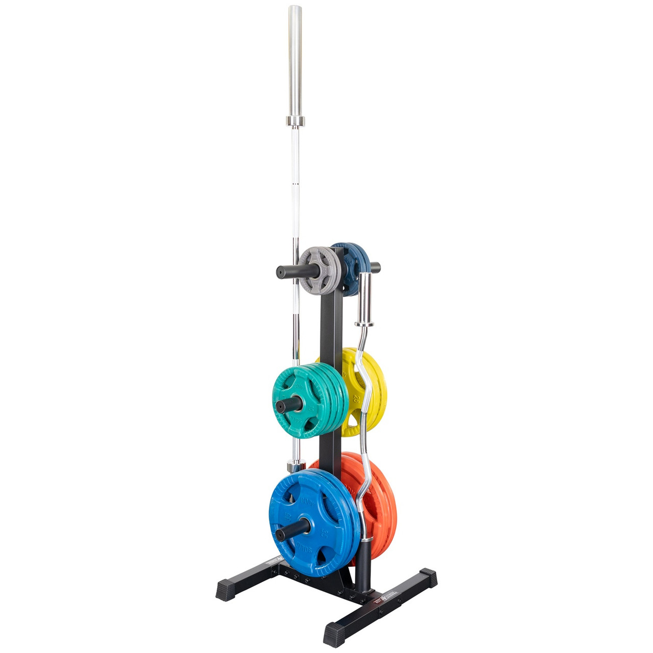 Best Fitness BFWT10 Olympic Plate Tree and Bar Holder - Thumbnail 3