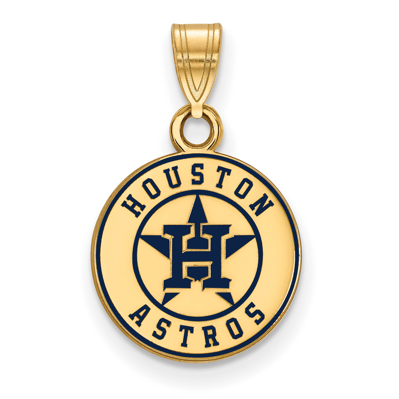 Houston Astros Sterling Silver Gold Plated Extra Small Pendant