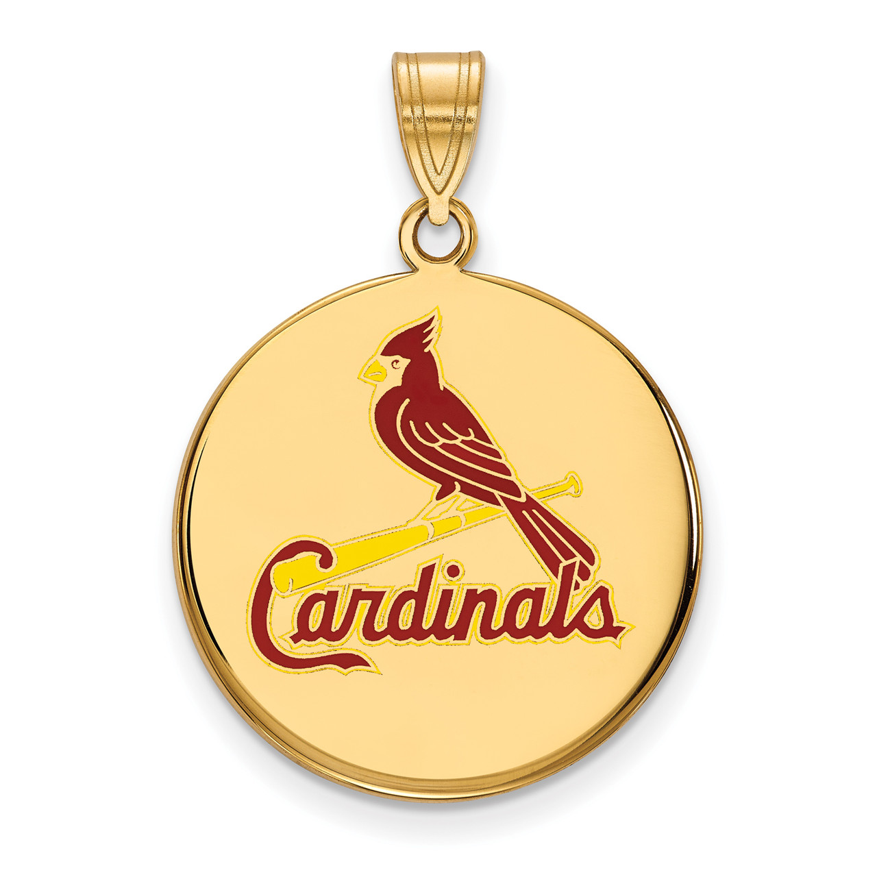 St. Louis Cardinals Small Red Pendant in Sterling Silver