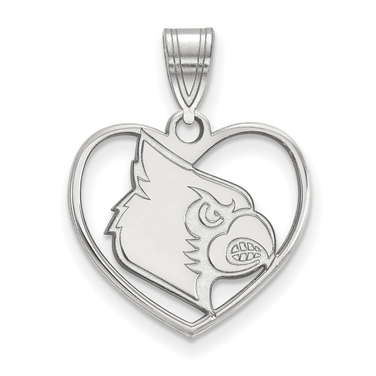 Louisville Cardinals L Sterling Silver Pendant Necklace