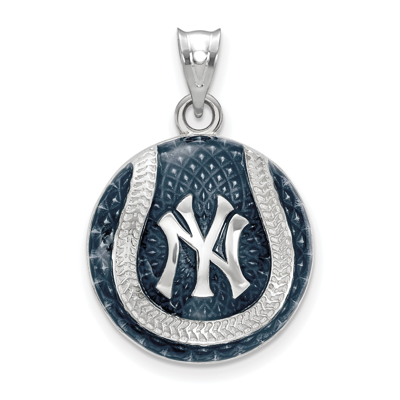 Sterling Silver 925 New York Yankees MLB Baseball Pendant  NEW YORK YANKEES STERLING SILVER PENDANT display picture 1