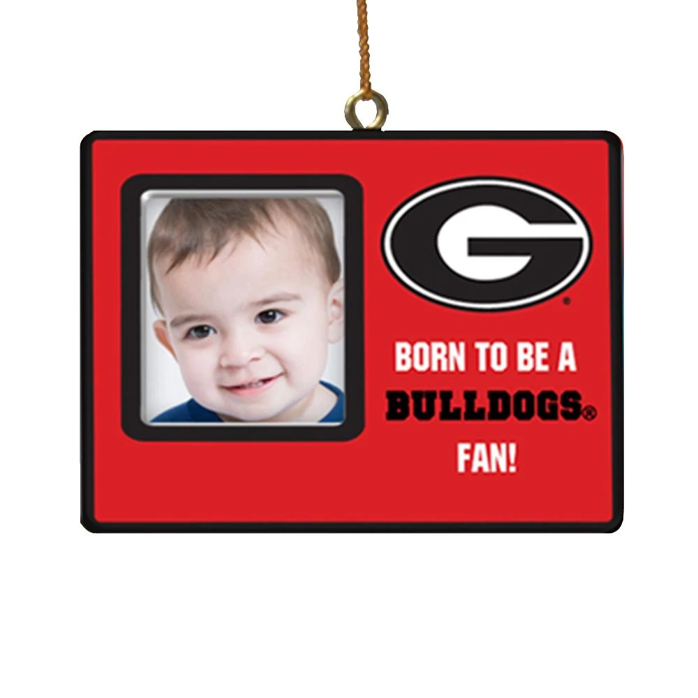 Georgia Bulldogs Born A Fan Picture Frame Ornament - Sports Unlimited