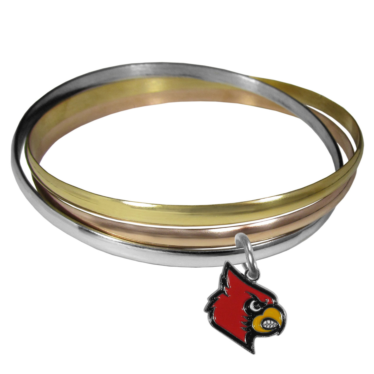 Gold Louisville Cardinals Charm Bracelet