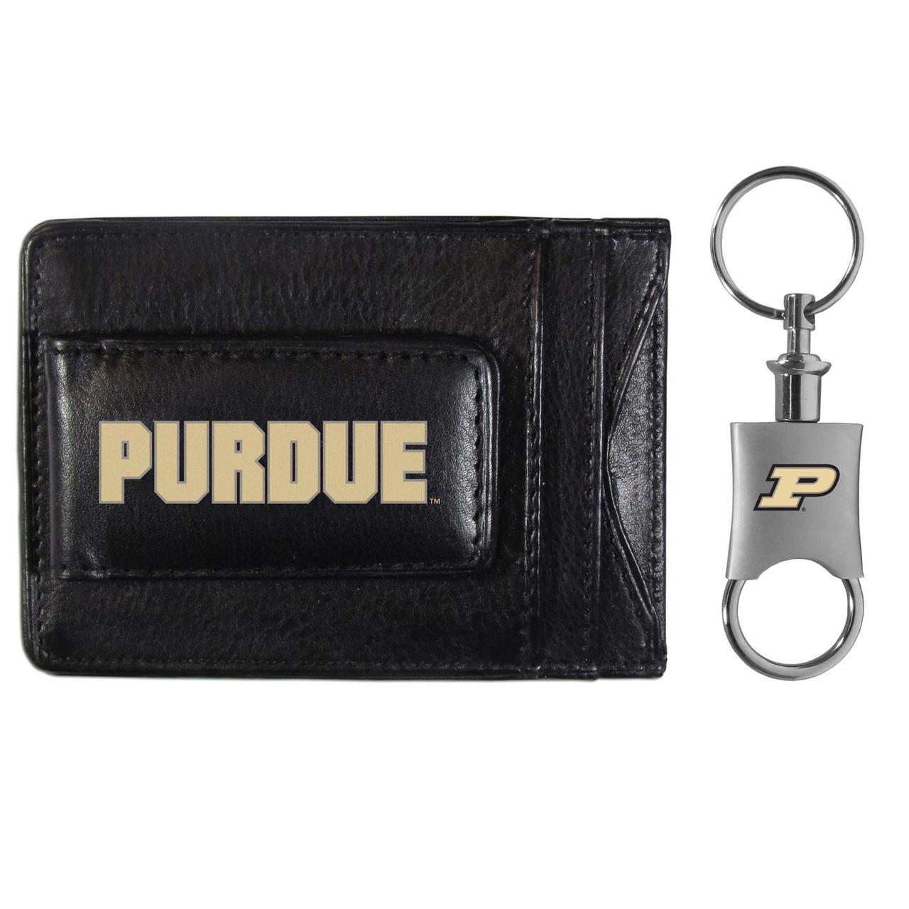 Purdue Boilermakers Leather Cash & Cardholder & Valet Key Chain ...