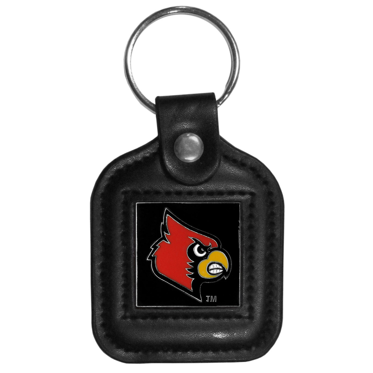 Louisville Cardinals Square Leather Key Chain - Sports Unlimited