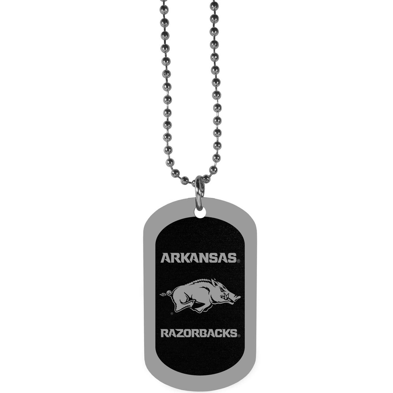 Razorback Tag Arkansas Razorbacks Chrome Tag Necklace - Sports Unlimited