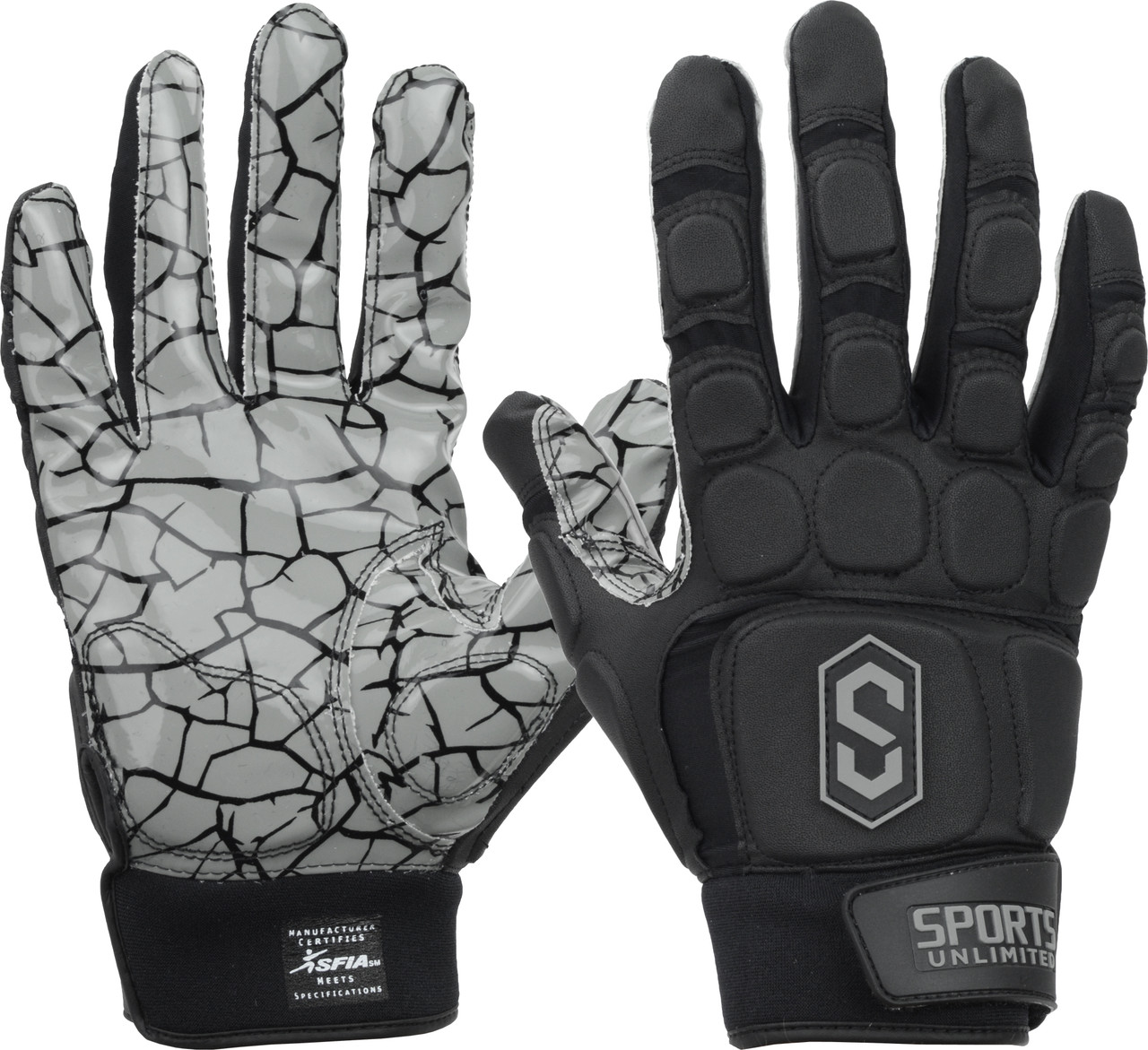 Sports Unlimited Max Clash Padded Lineman Football Gloves - Sports
