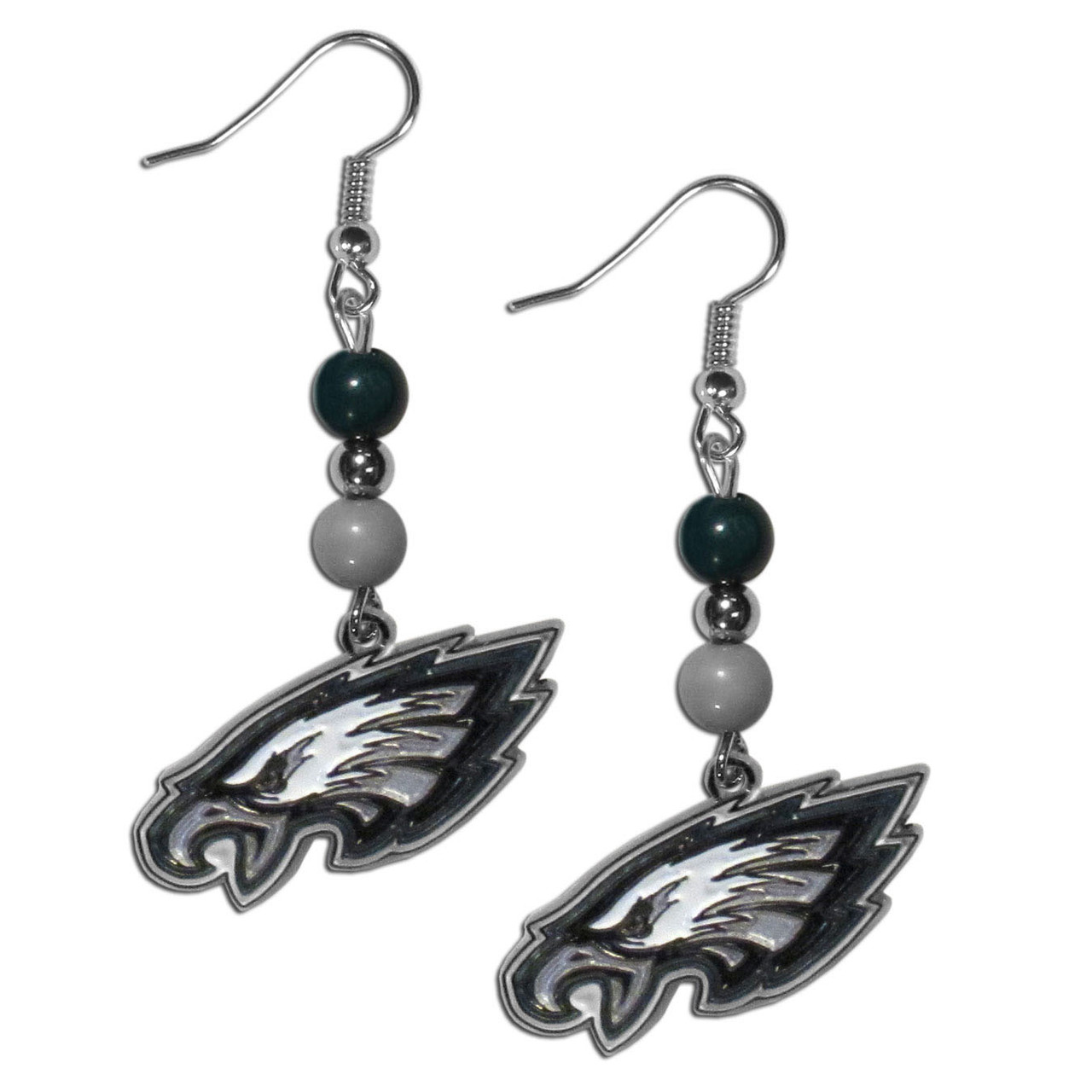 Philadelphia Eagles Fan Bead Dangle Earrings - Sports Unlimited