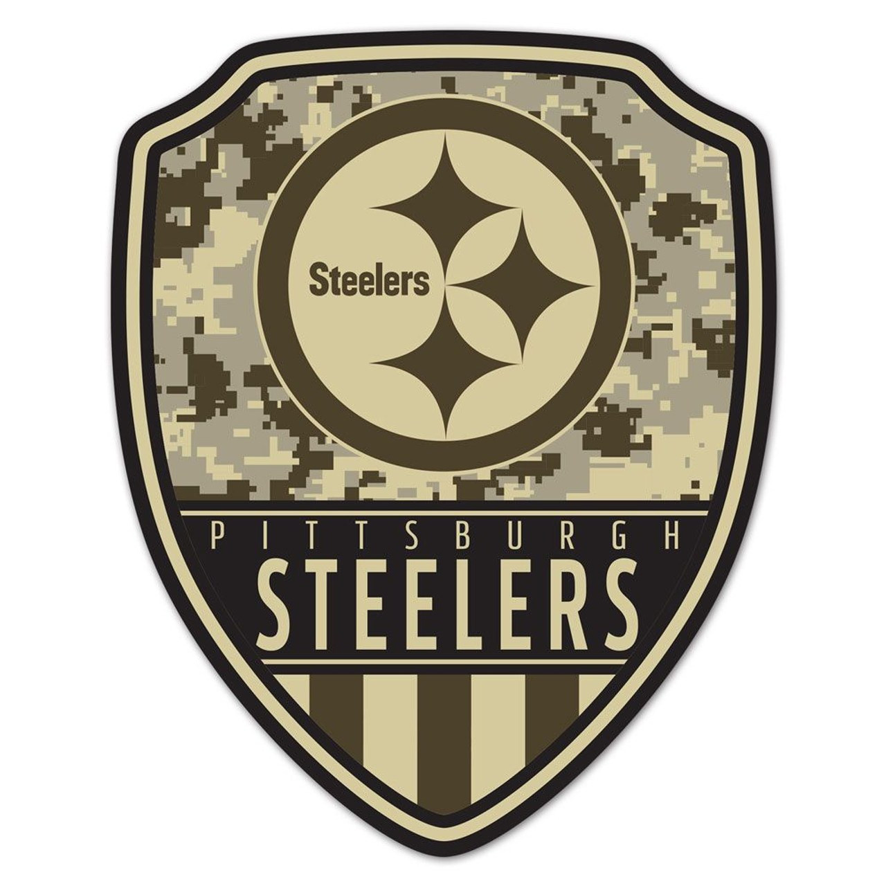 Pittsburgh Steelers Shield Shape Wood Sign - Sports Unlimited