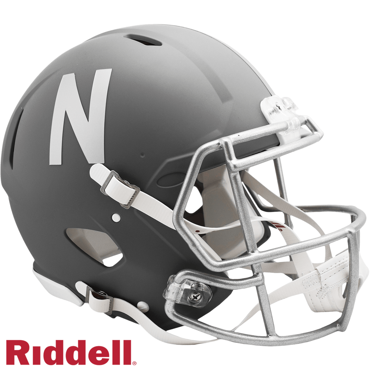authentic nebraska football helmet Nebraska Cornhuskers Helmet Riddell Authentic Full Size Speed Style Slate Alternate