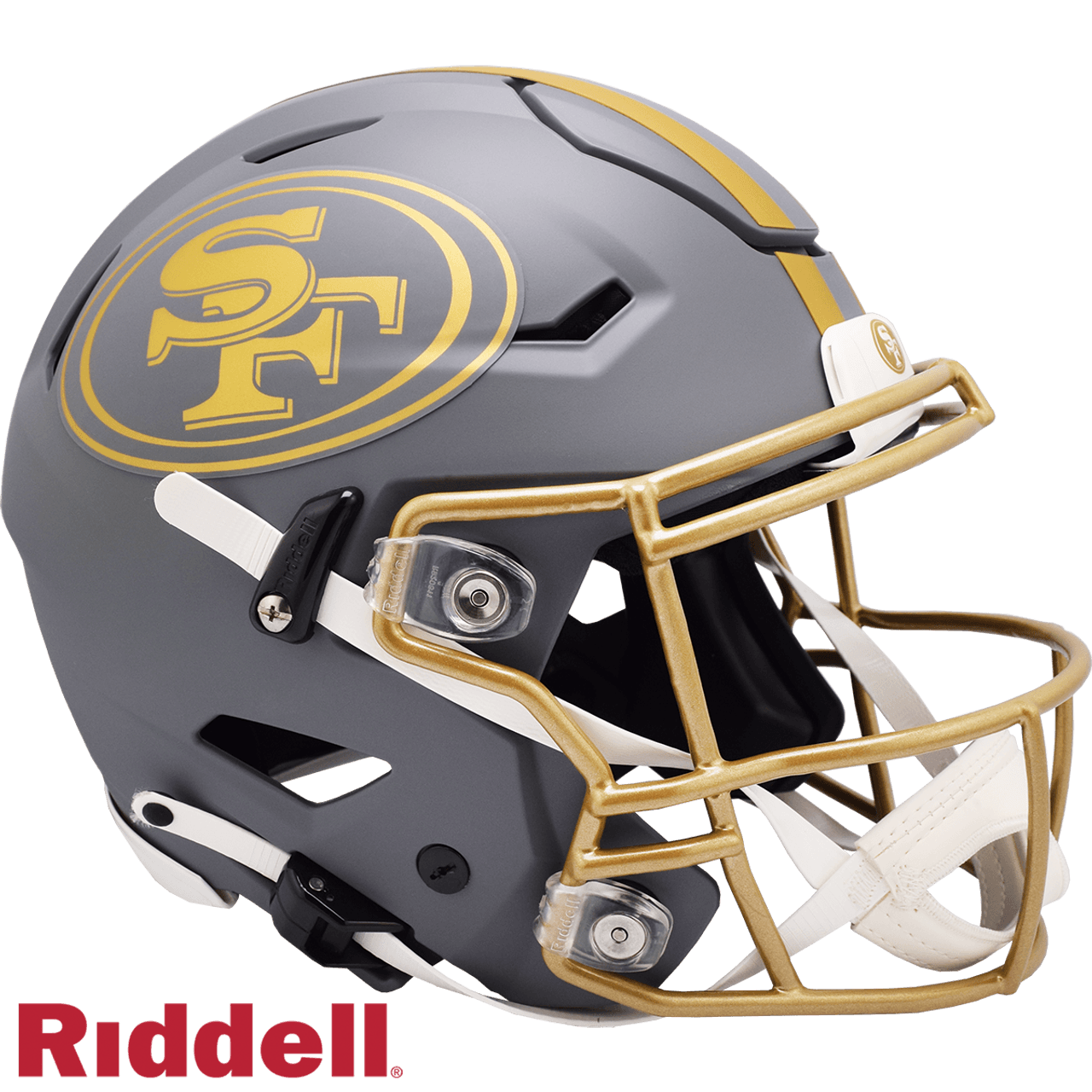 San Francisco 49ers Riddell Authentic Full Size SpeedFlex Slate