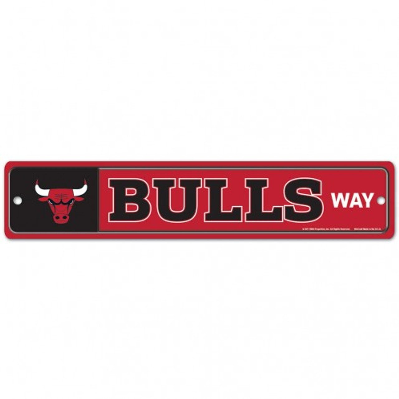 Chicago Bulls Plastic Street Style Sign - Sports Unlimited