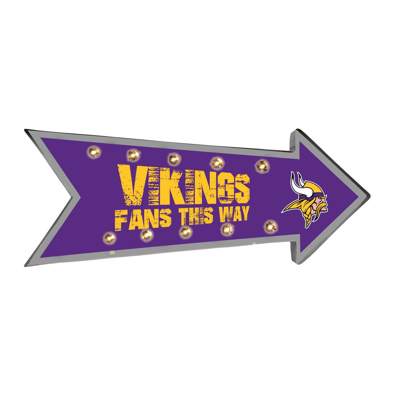 Running Sign Mn Minnesota Vikings Running Light Marquee Sign - Sports Unlimited