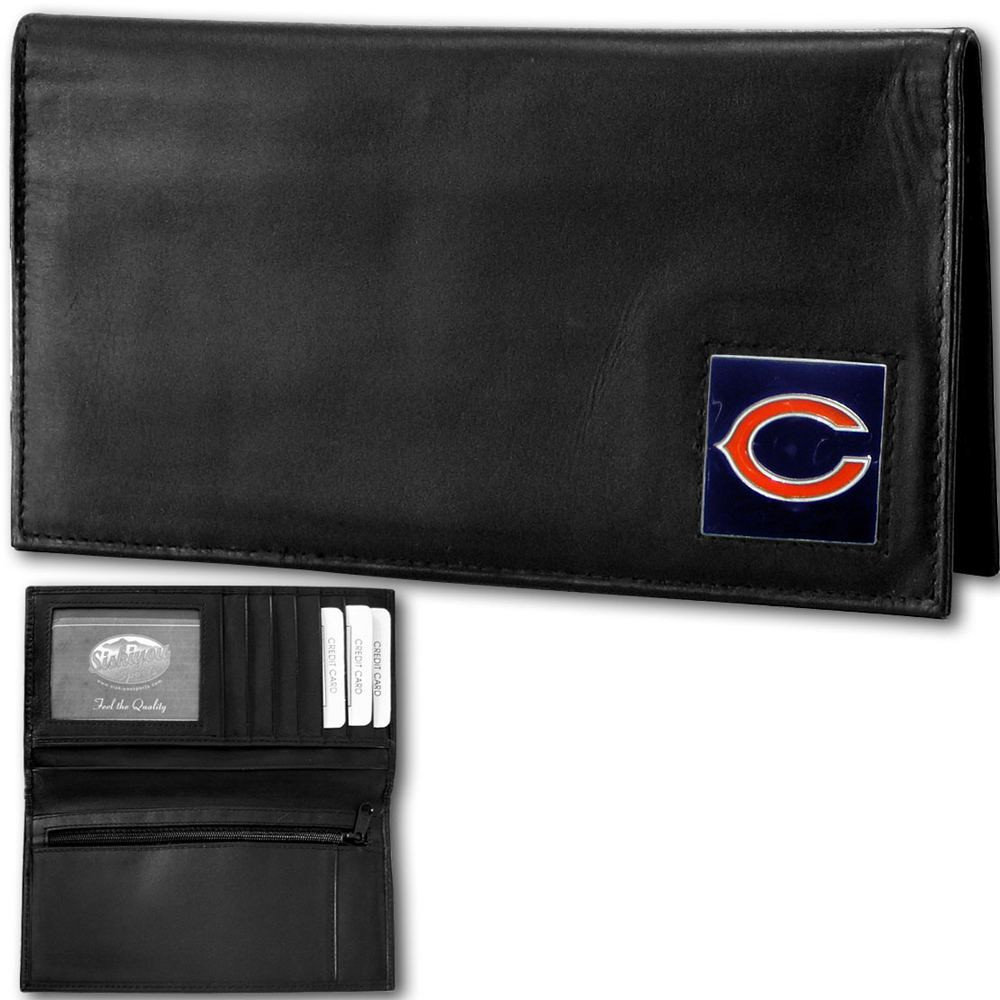 Chicago Bears Deluxe Leather Checkbook Cover Sports Unlimited