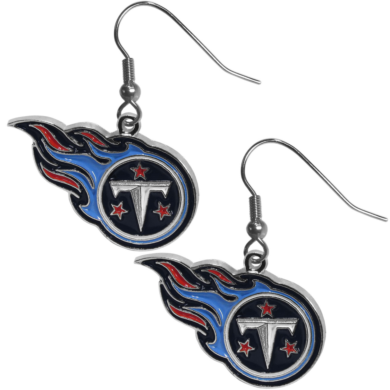 Tennessee Titans Chrome Dangle Earrings