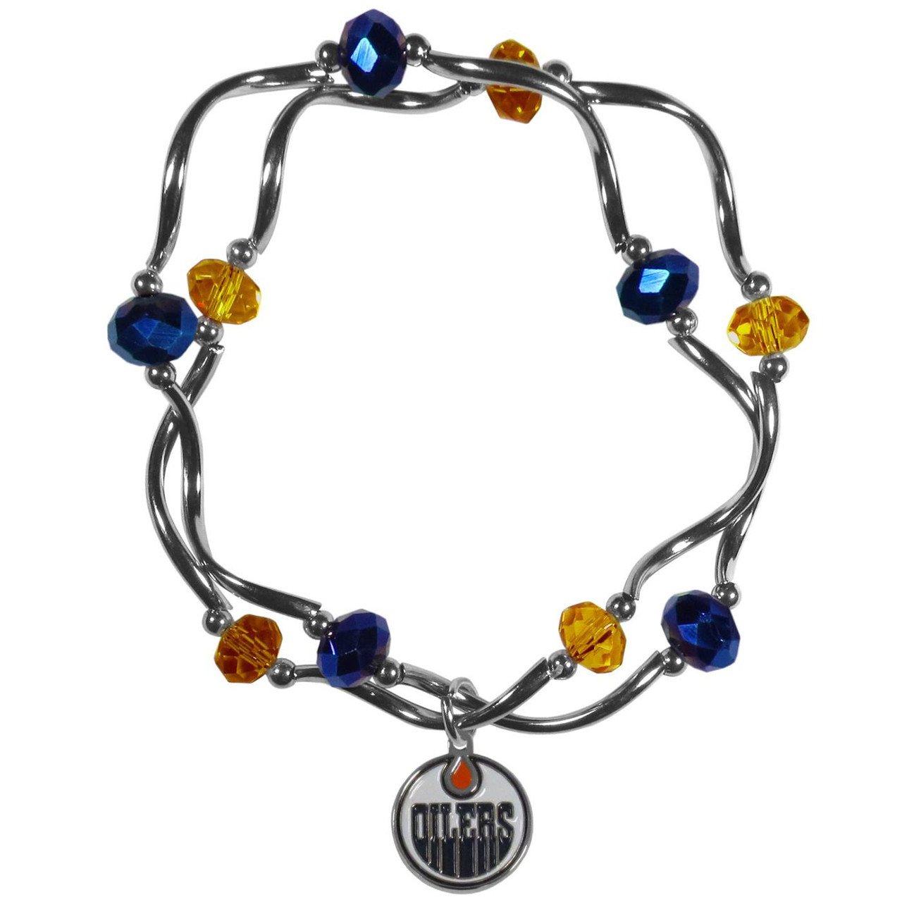 Edmonton Oilers Crystal Bead Bracelet Sports Unlimited