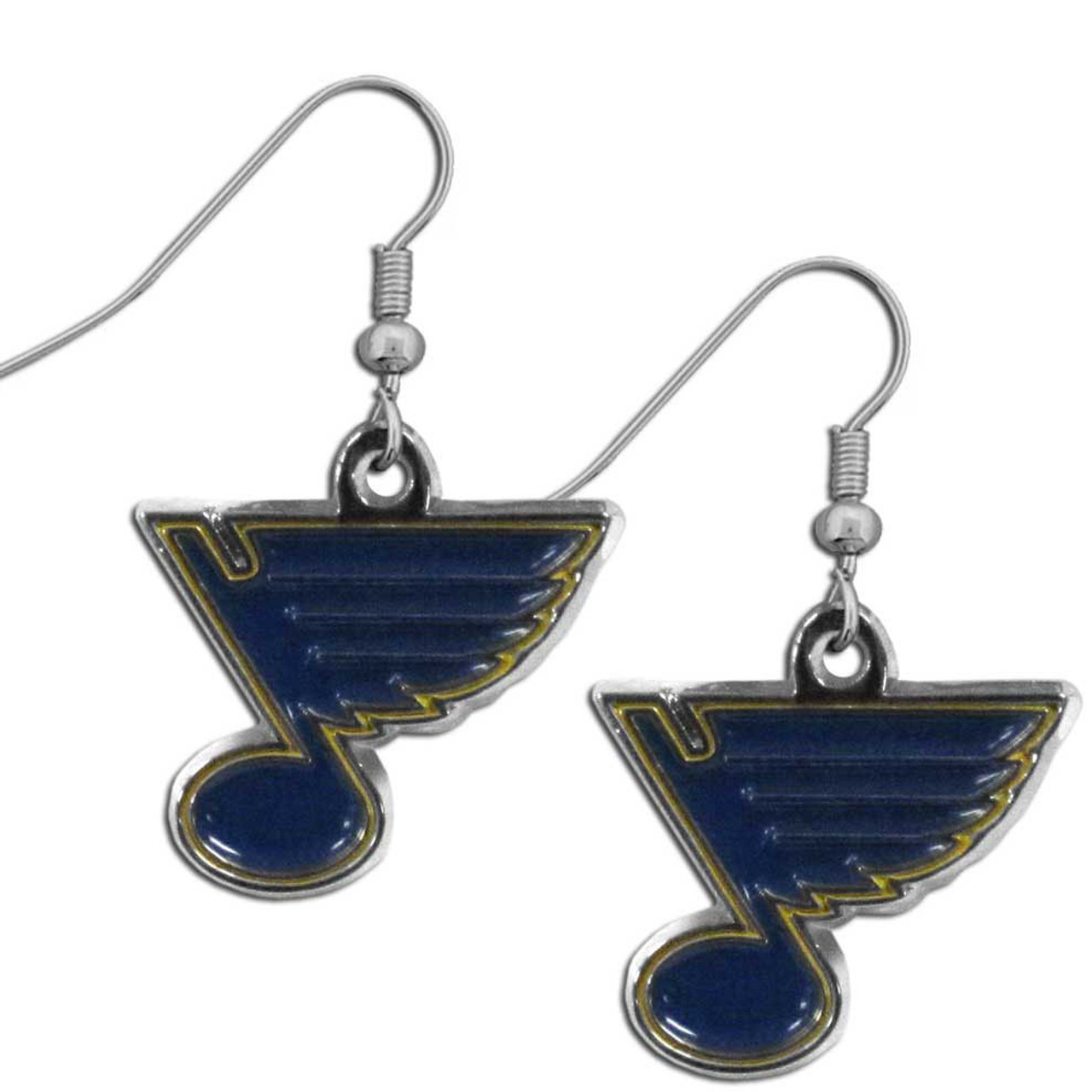 St. Louis Blues Chrome Dangle Earrings