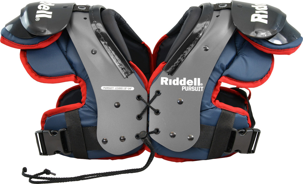  Riddell Pursuit Youth Shoulder Pad, Small , Blue/Red : Sports  & Outdoors