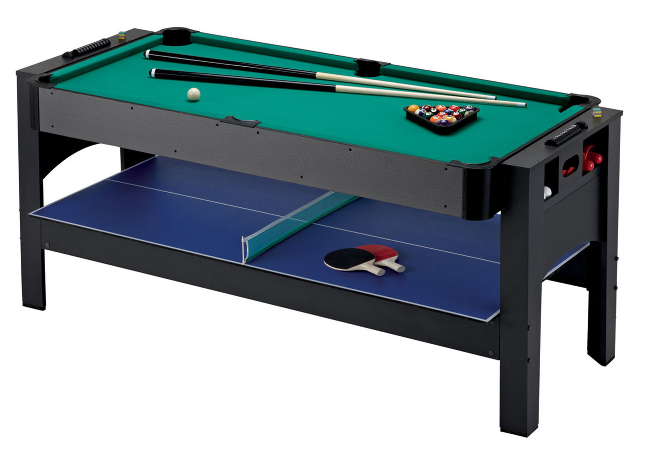 Fat Cat 3-in-1 6' Flip Multi-Game Table – White Billiards