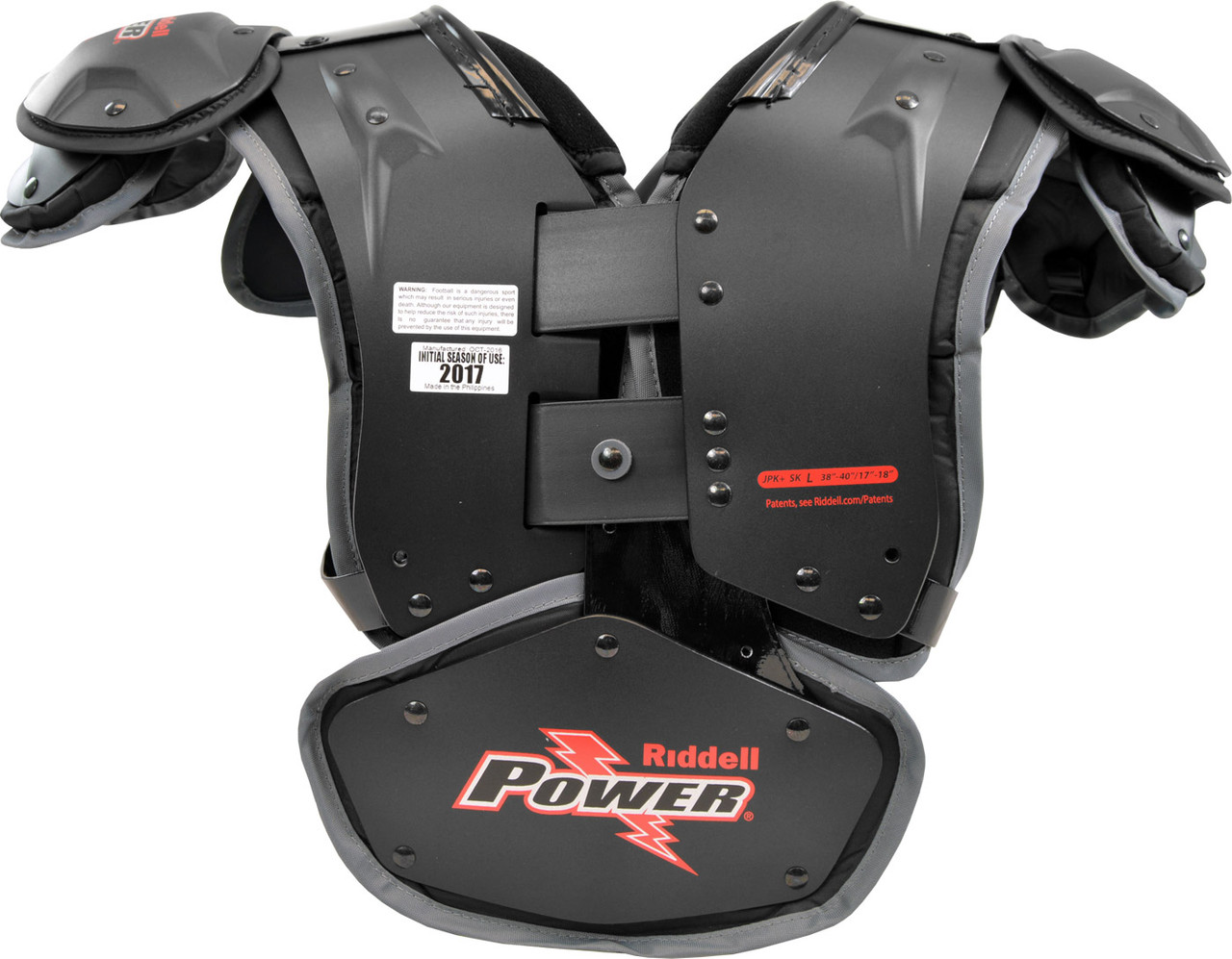 Riddell Youth JPK Football Shoulder Pads with Backplate