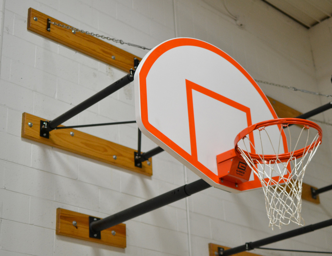 Wall Mounted Fan Backboard With 2 nets Basketball Hoop and Rim Outdoor  Indoor Sports