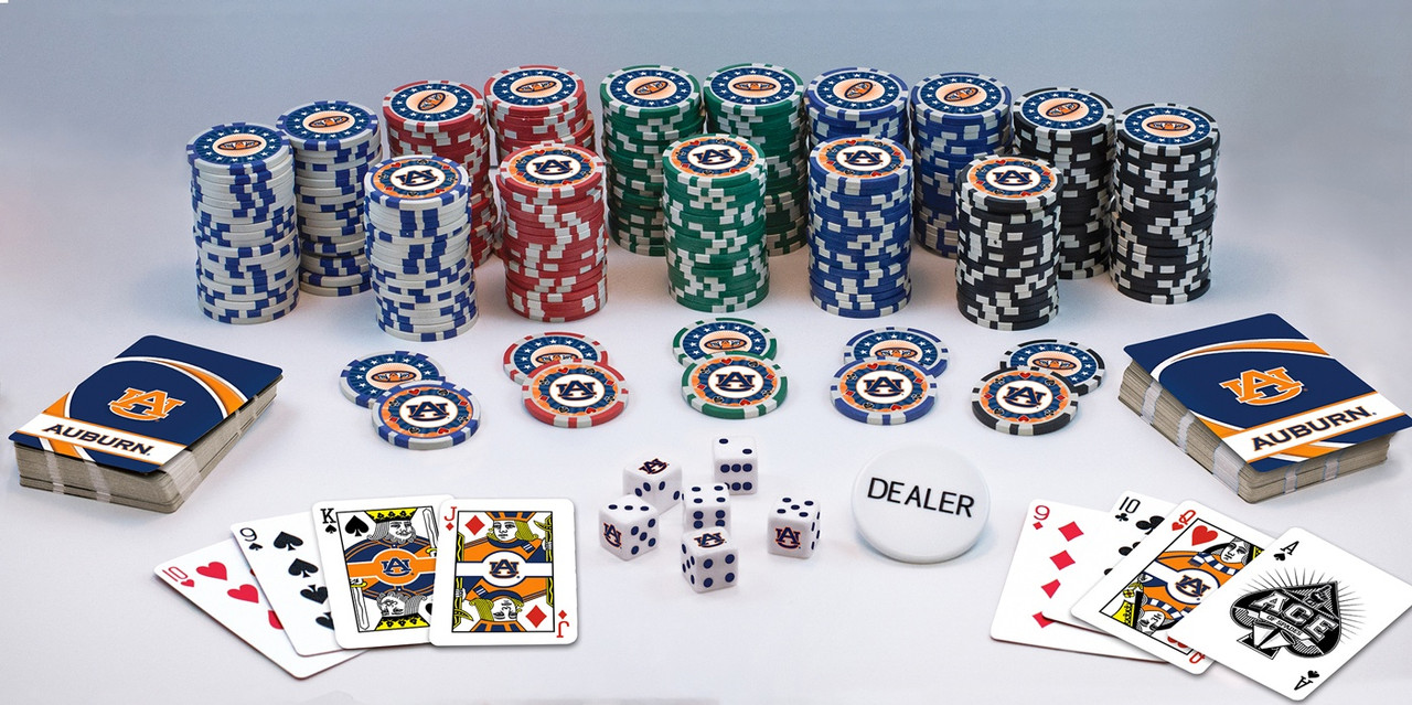 Auburn Tigers 300 Piece Poker Set - Sports Unlimited